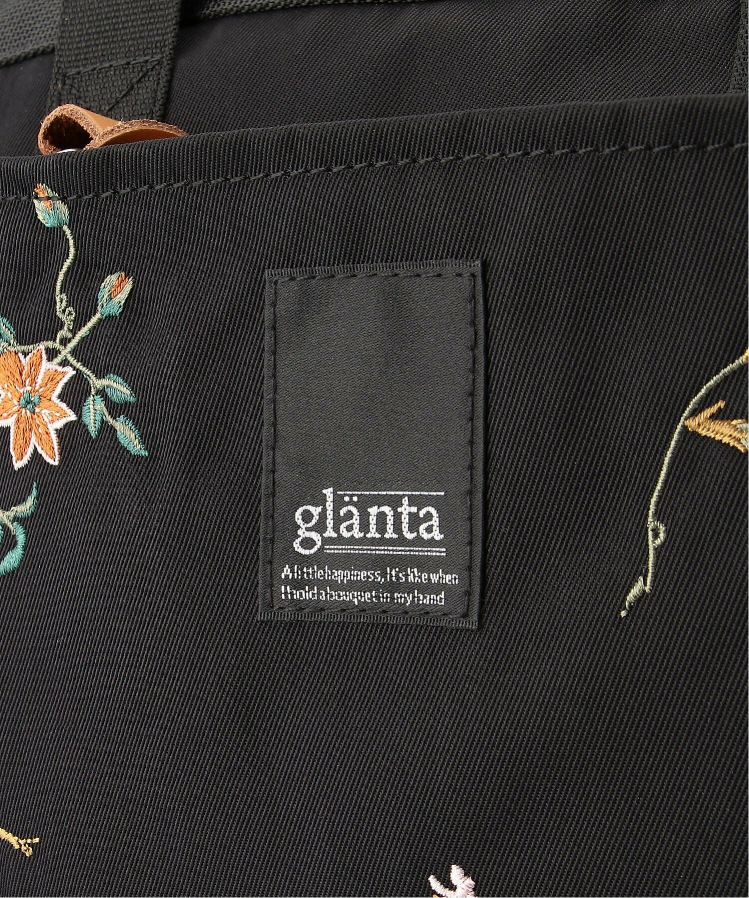 glanta/「glanta」フラワーブリーズ刺繍スクエアリュックバッグ